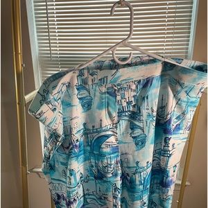 Mediterranean printed Capris